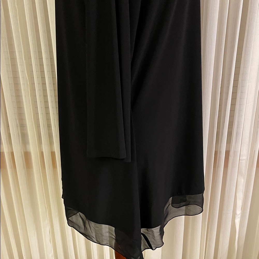 Cato Black Sheer Hem Tunic Top - Picture 4 of 8